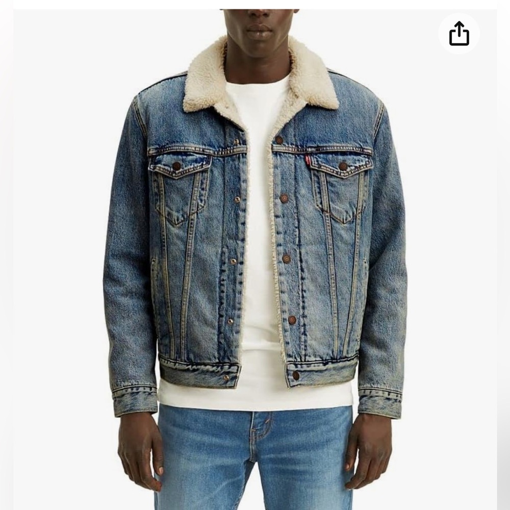 Levi Sherpa lined trucker jacket
